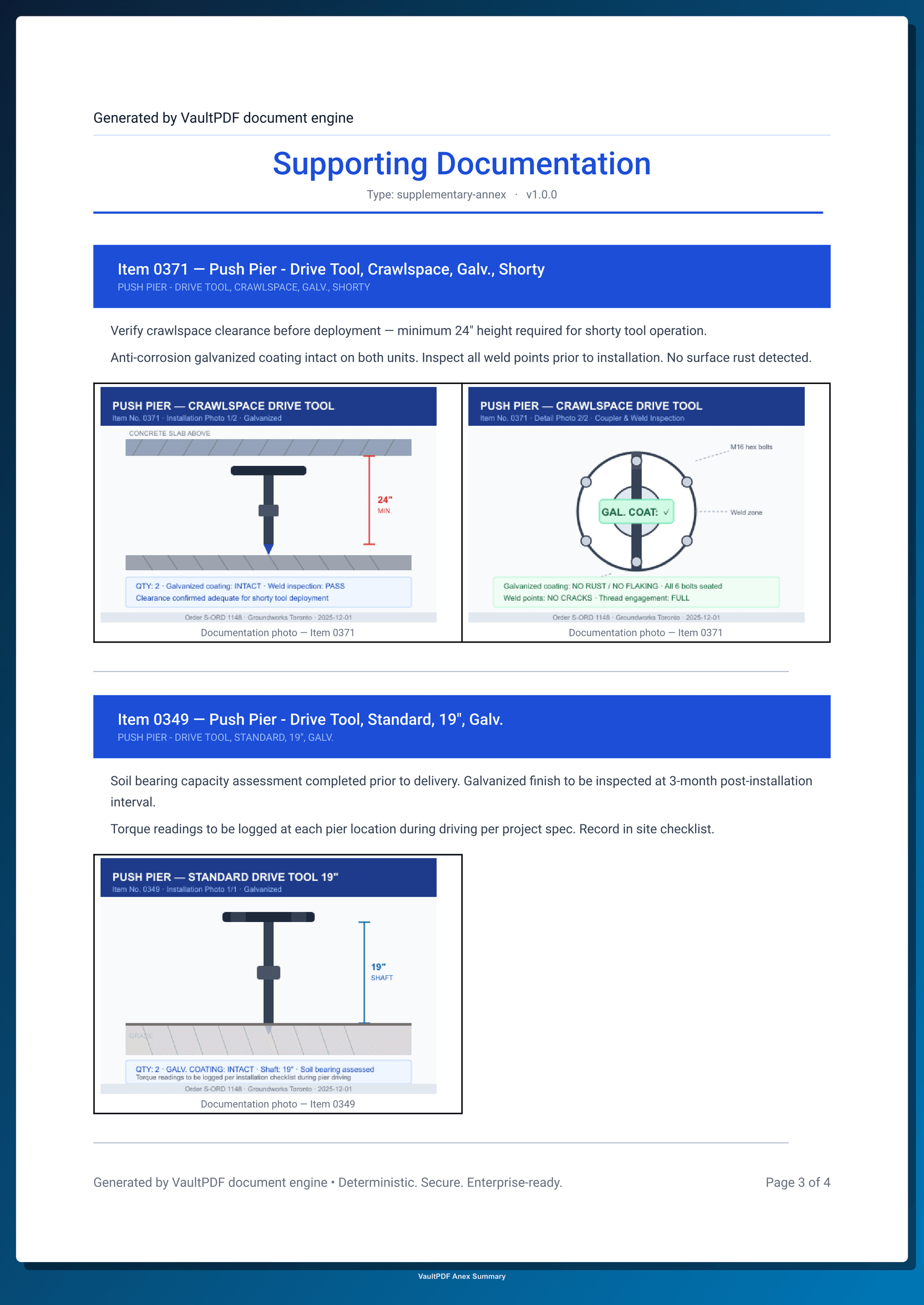 Rendered PDF showing heading, paragraph, note, and signature block